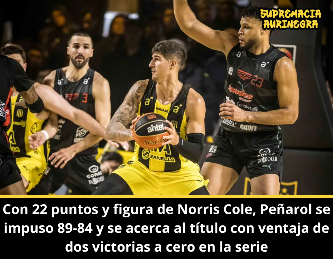 Peñarol venció a Aguada en el Palacio y está 2-0 en la final de la Liga Uruguaya de Básquetbol