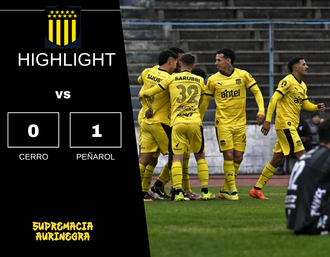 Compacto mejores jugadas Cerro 0 vs Peñarol 1 Intermedio Serie A 2026