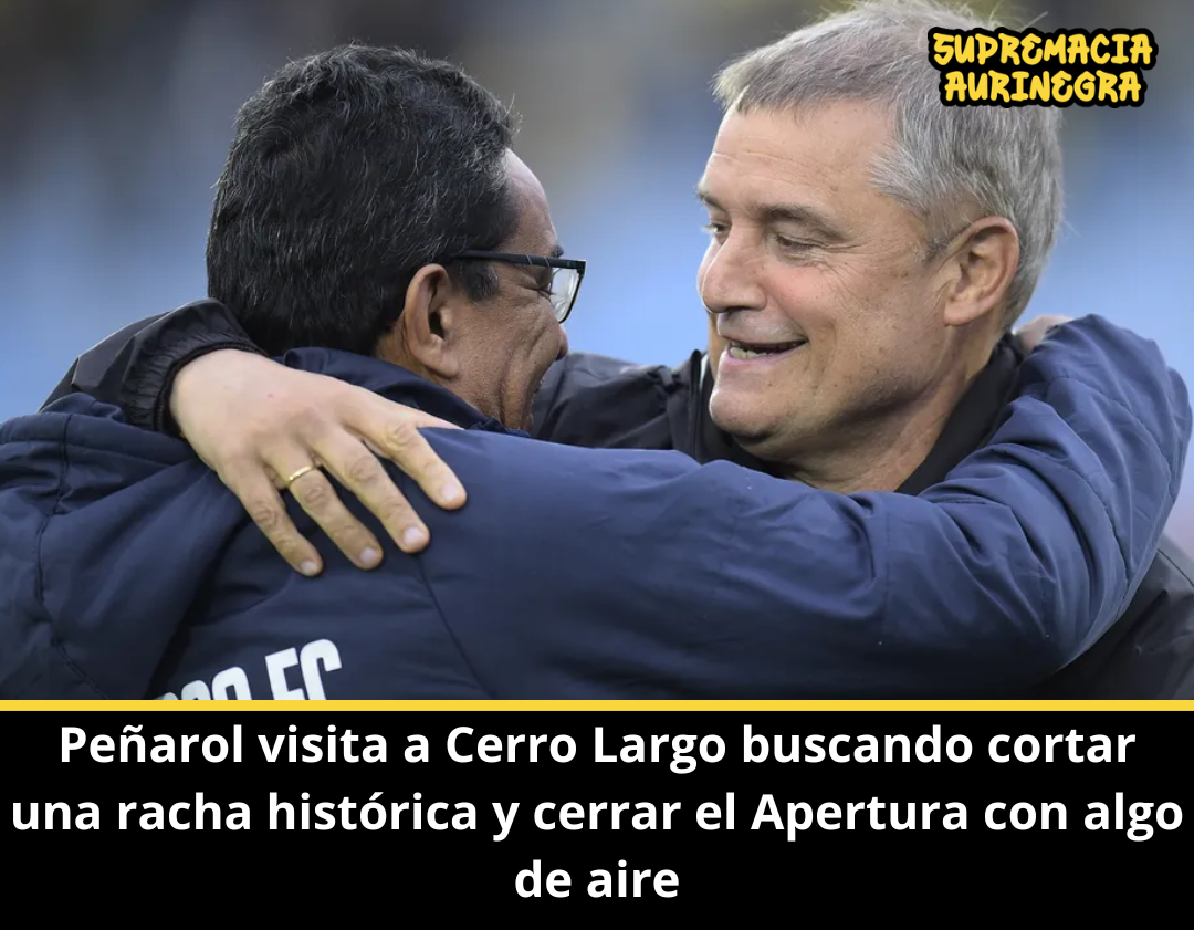 Peñarol visita a Cerro Largo buscando cortar una racha histórica y cerrar el Apertura con algo de aire