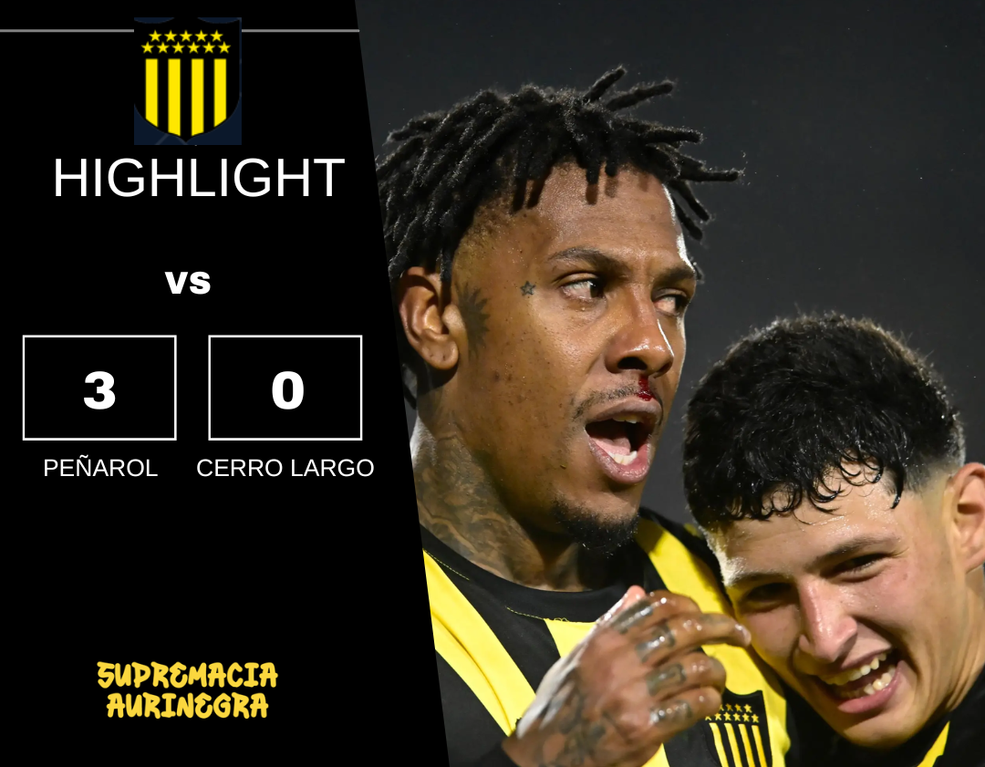 Compacto mejores jugadas Peñarol 3 vs Cerro Largo 0 Intermedio Serie A 2026