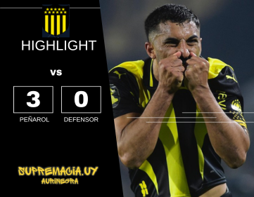 Compacto mejores jugadas Peñarol 3 vs Defensor 0 Intermedio Serie A 2025
