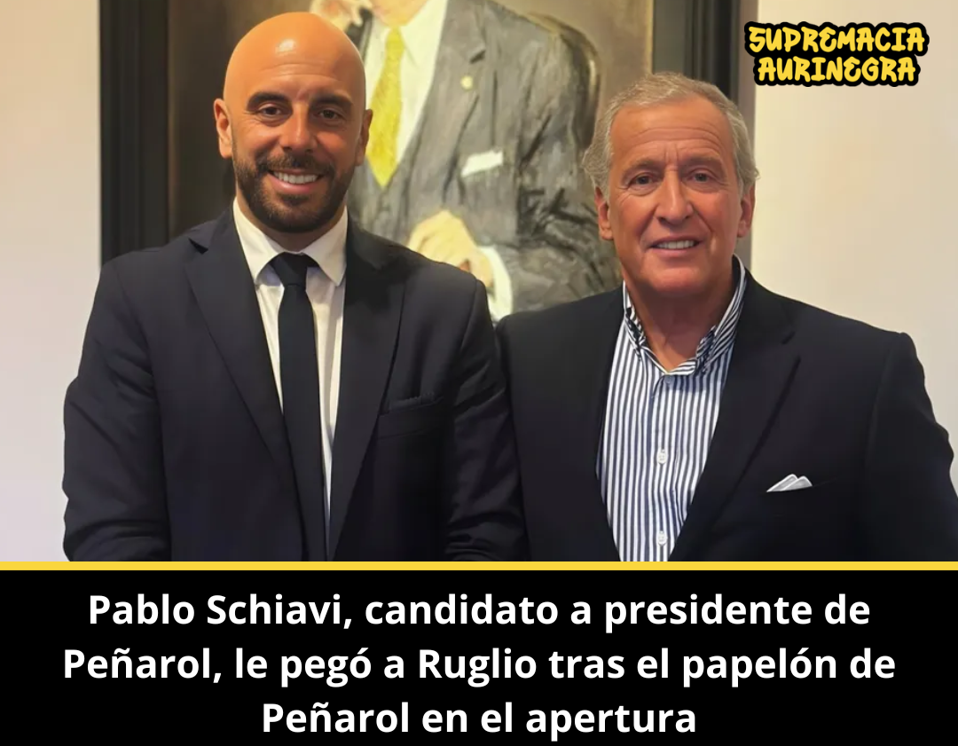 Pablo Schiavi, candidato a presidente de Peñarol, le pegó a Ruglio tras el papelón de Peñarol en el apertura
