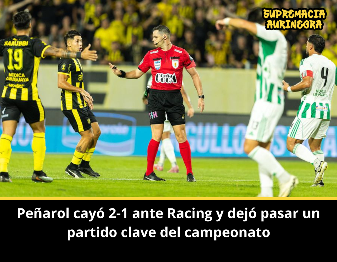 Peñarol cayó ante Racing en el CDS, perdió el invicto y dejó pasar un partido clave del Apertura