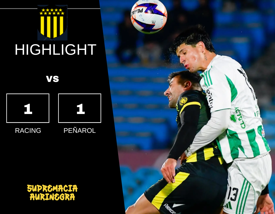 Compacto mejores jugadas Racing 1 vs Peñarol 1 Intermedio Serie A 2026