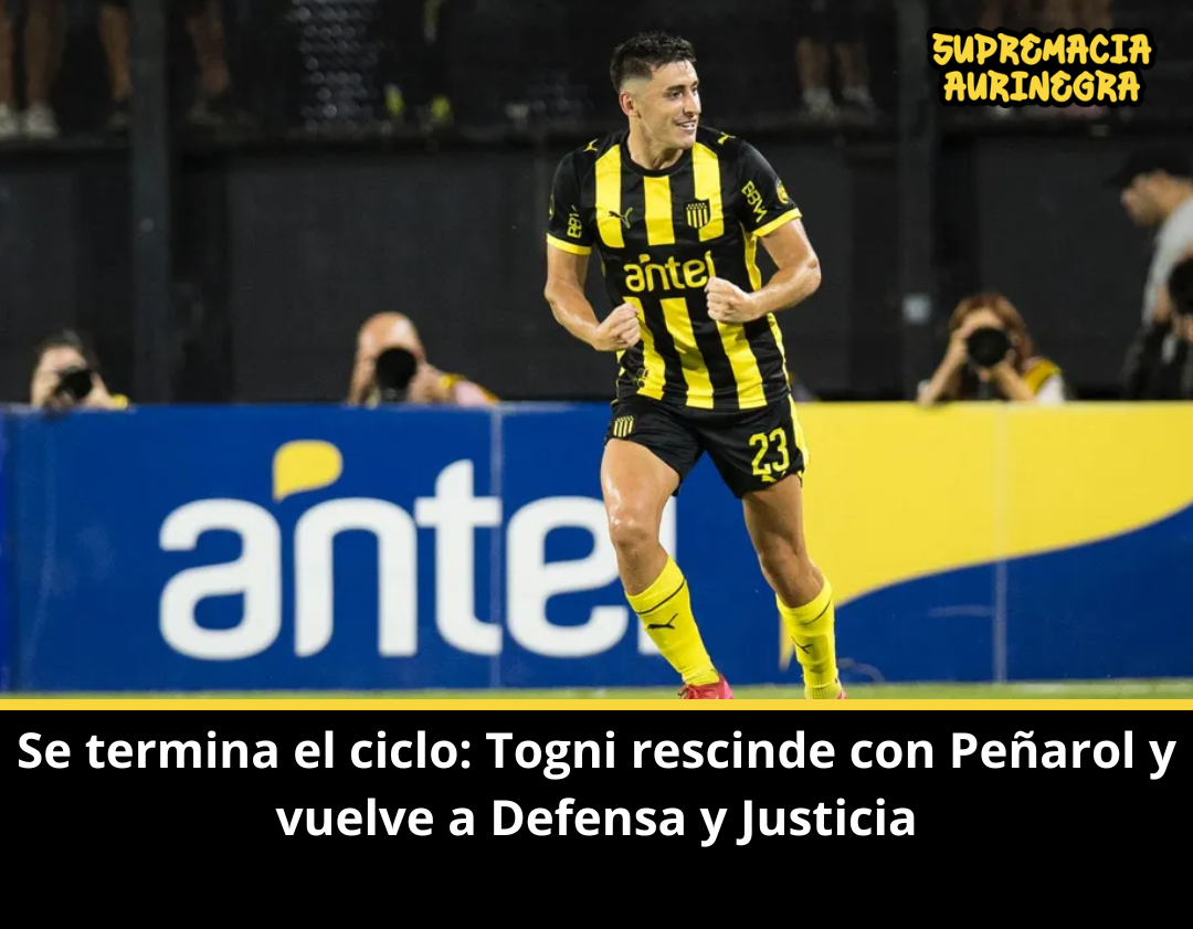 Se termina el ciclo: Togni rescinde con Peñarol y vuelve a Defensa y Justicia